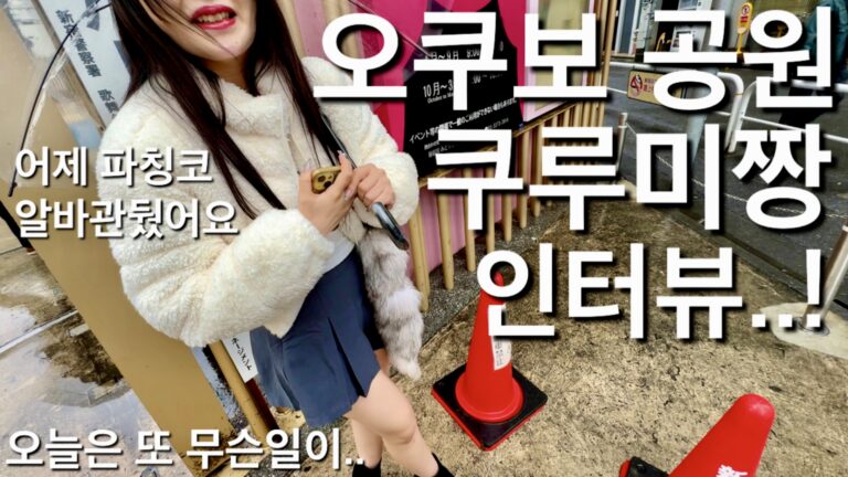 (25.10.18❤️) 오쿠보 공원에서 만난 일본여성..월세도 못낸다길래 유튜브제안을 해봤더니..!? Met a Japanese Woman in Okubo Park