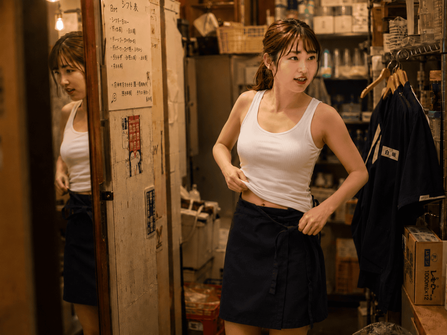 Japanese izakaya staff smile